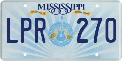 MS license plate LPR270