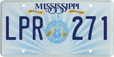 MS license plate LPR271