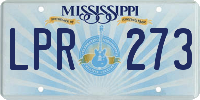 MS license plate LPR273