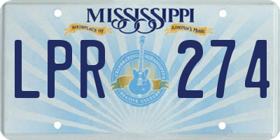 MS license plate LPR274