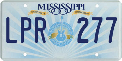 MS license plate LPR277