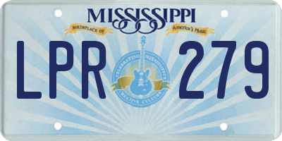 MS license plate LPR279