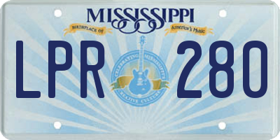 MS license plate LPR280
