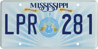 MS license plate LPR281