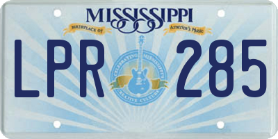 MS license plate LPR285
