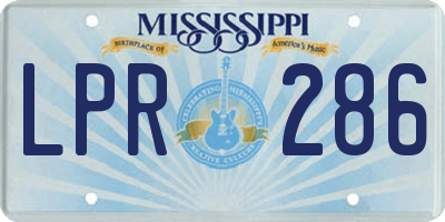 MS license plate LPR286