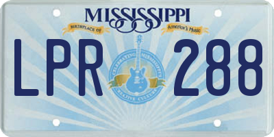 MS license plate LPR288