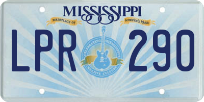 MS license plate LPR290