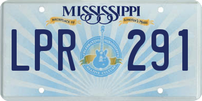 MS license plate LPR291
