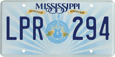 MS license plate LPR294