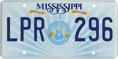 MS license plate LPR296