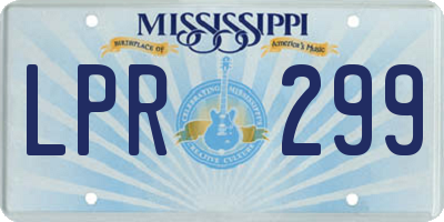 MS license plate LPR299