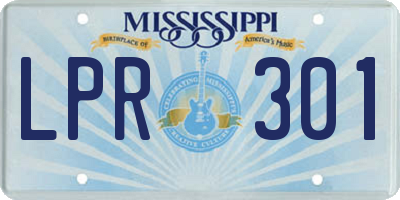 MS license plate LPR301
