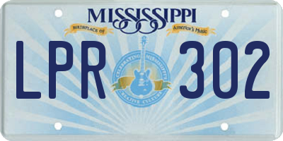 MS license plate LPR302