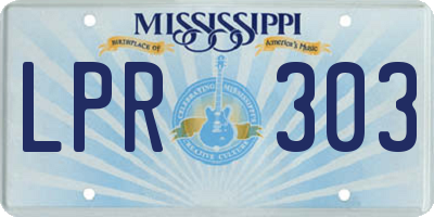 MS license plate LPR303