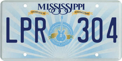 MS license plate LPR304