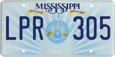 MS license plate LPR305