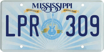 MS license plate LPR309