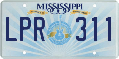MS license plate LPR311