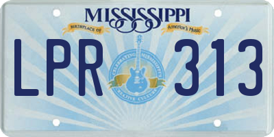 MS license plate LPR313