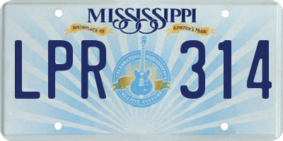 MS license plate LPR314