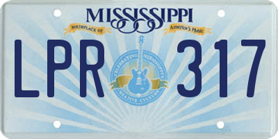 MS license plate LPR317