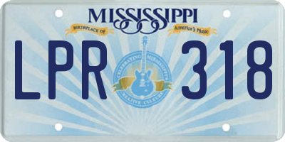 MS license plate LPR318