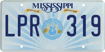 MS license plate LPR319