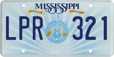 MS license plate LPR321