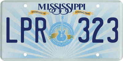 MS license plate LPR323