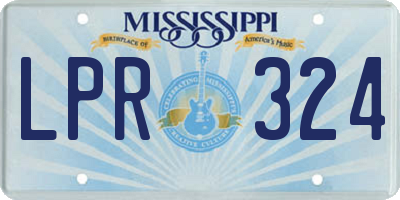 MS license plate LPR324