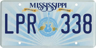 MS license plate LPR338