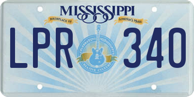 MS license plate LPR340