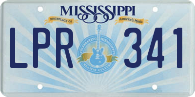 MS license plate LPR341