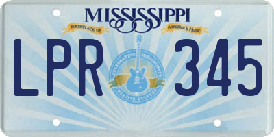 MS license plate LPR345