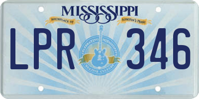 MS license plate LPR346