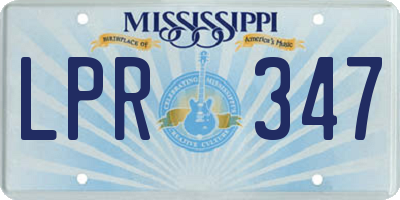 MS license plate LPR347