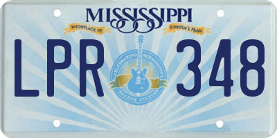 MS license plate LPR348