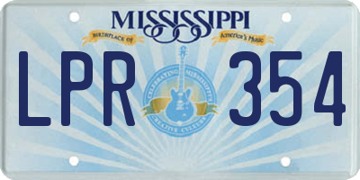 MS license plate LPR354