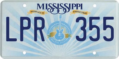 MS license plate LPR355