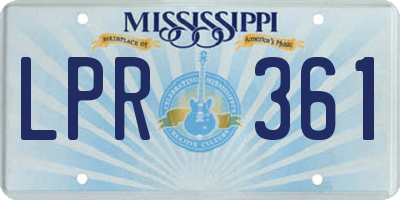 MS license plate LPR361