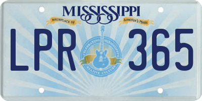 MS license plate LPR365