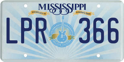 MS license plate LPR366