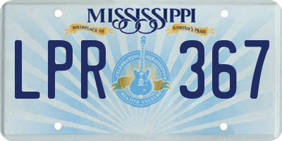 MS license plate LPR367