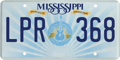 MS license plate LPR368