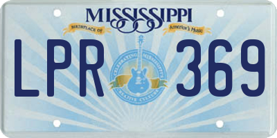MS license plate LPR369