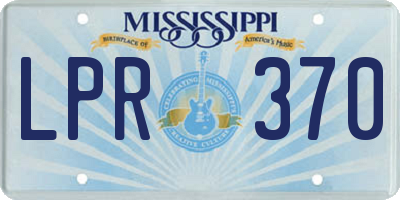 MS license plate LPR370