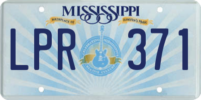 MS license plate LPR371
