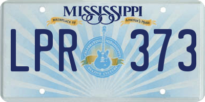 MS license plate LPR373