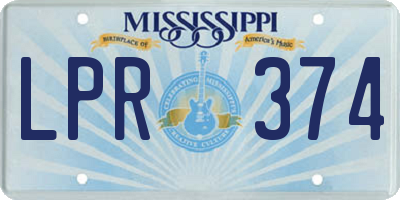 MS license plate LPR374